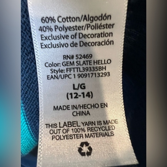 B14.09 Time and True “Hello” Lightweight Cotton Sweater Multicolor Striped L - Picture 4 of 6